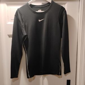 Nike Black Long Sleeve Top with White Logo